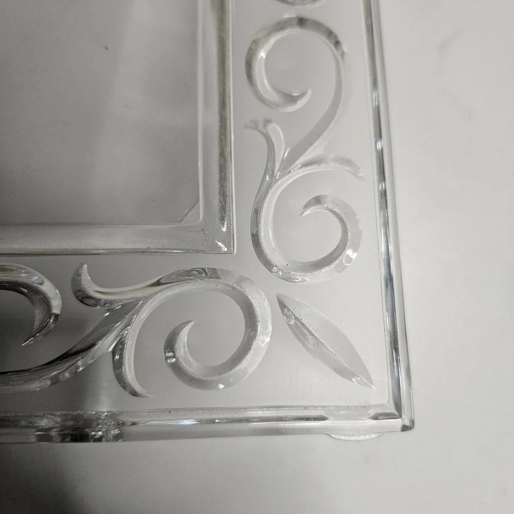 Marquis by Waterford Crystal Picture Frame Etched‎ Scroll Made in Germany 5x7